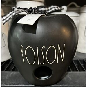 Rae Dunn Birdhouse Halloween Poison Black Apple